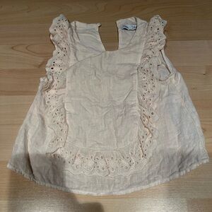 Zara Cream Eyelet Ruffle Camisole